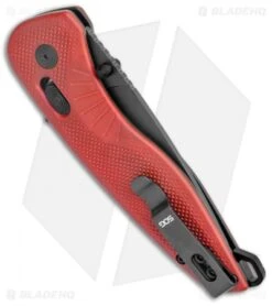 SOG Aegis AT Tanto AT-XR Lock Knife Red GRN W/Safety (3.1" Black) 8 SOG Aegis AT Tanto AT-XR Lock Knife Red GRN W/Safety (3.1" Black) -Knife Center Shop SOG Aegis AT TAnto Lock Red Black BHQ 122325 jr side