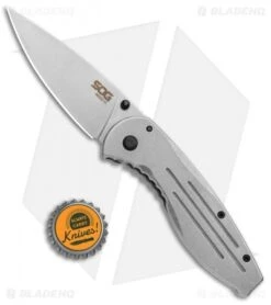SOG Aegis Frame Lock Knife Stainless Steel (3.4" Stonewash) 9 SOG Aegis Frame Lock Knife Stainless Steel (3.4" Stonewash) -Knife Center Shop SOG Aegis FL BHQ 113621 jr bottlecap