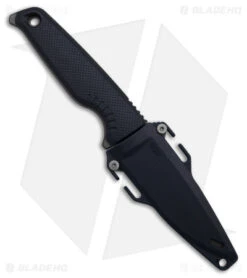 SOG Altair FX Fixed Blade Knife Squid Ink Black (3.4" Black) 17-79-01-57 -Knife Center Shop SOG Altair FX FBK Squid Ink Black 3in Black BHQ 140850 td sheath