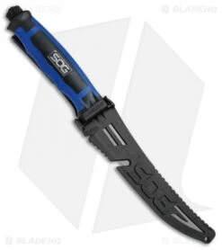 SOG Bladelight Fillet Fishing Knife W/ LEDs (6.0" Satin Plain) BLT31K -Knife Center Shop SOG Bladelight Fillet Fishing Knife LEDs Satin BLT31K BHQ 21579 jr sheath