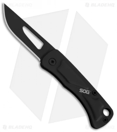 SOG Centi I Slip Joint Keychain Knife Black Stainless Steel (1.4" Black) 3 SOG Centi I Slip Joint Keychain Knife Black Stainless Steel (1.4" Black)