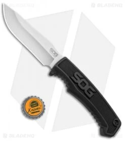 SOG Field Fixed Blade Knife Black Rubber (4" Satin) 9 SOG Field Fixed Blade Knife Black Rubber (4" Satin) -Knife Center Shop SOG Field Black Rubber FK1001 CP BHQ 52453 jr bottlecap 2