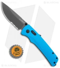 SOG Flash AT-XR Lock Knife Civic Cyan GRN (3.45" Dark Gray Serr) -Knife Center Shop SOG Flash AT XR Lock Civic Cyan GRN Gray Serr BHQ 105721 jr bottlecap