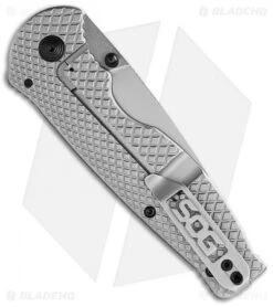 SOG Flash Frame Lock Knife Silver (3.4" Satin) 5 SOG Flash Frame Lock Knife Silver (3.4" Satin) -Knife Center Shop SOG Flash FL Satin BHQ 95455 jr side