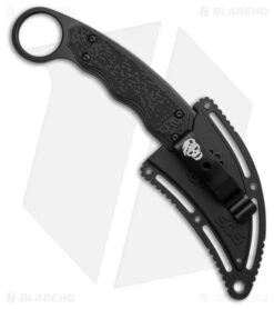 SOG Gambit Fixed Blade Karambit Knife Black GRN (2.6" Black) SOG-GB1002-CP -Knife Center Shop SOG Gambit Fixed Blade Karambit Knife Black GRN 2in Black BHQ 210732 td side large