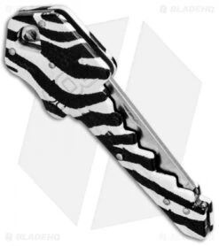 SOG Key Lockback Knife Keychain Utility Zebra (1.5" Satin) KEY-CT -Knife Center Shop SOG Key Knife Zebra KEY 110B BHQ 49723 jr side 2