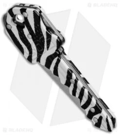 SOG Key Lockback Knife Keychain Utility Zebra (1.5" Satin) KEY-CT -Knife Center Shop SOG Key Knife Zebra KEY 110B BHQ 49723 jr spine 2