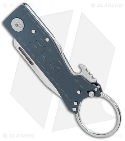 SOG Keytron Clip Point Folding Knife Key Chain Gray (1.9" Satin) KT1004-CP 4 SOG Keytron Clip Point Folding Knife Key Chain Gray (1.9" Satin) KT1004-CP - Image 2