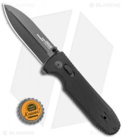 SOG Pentagon XR Lock Knife Black G-10 (3.5" Black) -Knife Center Shop SOG Pentagon XR Blackout 12 61 01 57 BHQ 113655 LS Bottlecap