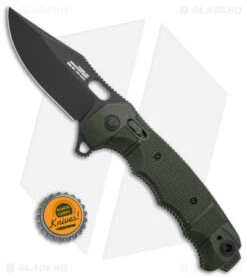 SOG Seal XR Flipper Knife OD Green FRN (3.9" Black S35VN) BHQ Exclusive -Knife Center Shop SOG Seal XR Lock Knife OD Green FRN 3in Black S35VN BHQ 131605 td size jr td