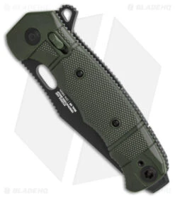 SOG Seal XR Flipper Knife OD Green FRN (3.9" Black S35VN) BHQ Exclusive -Knife Center Shop SOG Seal XR Lock Knife OD Green FRN 3in Black S35VN BHQ 131605 td spine jr td