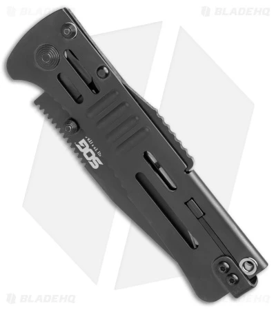 SOG SlimJim Black Assisted Opening Knife (3.18" Black Plain) SJ-32 4 SOG SlimJim Black Assisted Opening Knife (3.18" Black Plain) SJ-32 - Image 2
