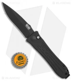 SOG Strat Ops Automatic Knife Black Canvas Micarta (3.5" Black) -Knife Center Shop SOG Strat Ops black canvas micarta black BHQ 52429 er size