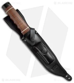 SOG Super SOG Bowie Fixed Blade Knife Leather (7.5" Black) SB1T-L -Knife Center Shop SOG Super SOG Leather Black SOGSB1TL BHQ 67158 jr sheath large