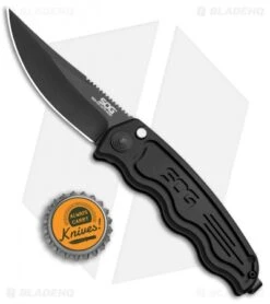 SOG Knives Mini SOG TAC Automatic Knife (3" Black) ST-11 9 SOG Knives Mini SOG TAC Automatic Knife (3" Black) ST-11 -Knife Center Shop SOG TAC Clip Point Mini Black ST 11 BHQ 3162 jr bottlecap 2