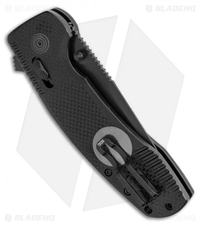 SOG-TAC XR Lock Knife Blackout Black G-10 (3.4" Black) 5 SOG-TAC XR Lock Knife Blackout Black G-10 (3.4" Black) - Image 3
