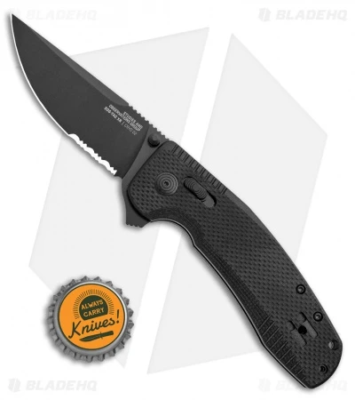SOG-TAC XR Lock Knife Blackout Black G-10 (3.4" Black Serrated) 6 SOG-TAC XR Lock Knife Blackout Black G-10 (3.4" Black Serrated) - Image 4