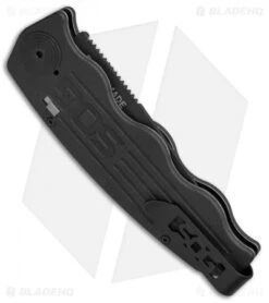 SOG Tac Ops Automatic Knife Black Canvas Micarta (3.5" S35VN Black) -Knife Center Shop SOG Tac Ops Auto Black Canvas Micarta Black TO1011 BX BHQ 52251 jr side