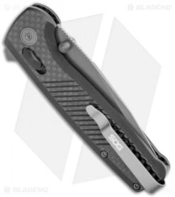 SOG Terminus XR LTE Knife Carbon Fiber (3" Gray) TM1032-BX 8 SOG Terminus XR LTE Knife Carbon Fiber (3" Gray) TM1032-BX -Knife Center Shop SOG Terminus XR LTE Lock CF Black TM1032 BX BHQ 116859 jr side