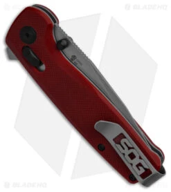 SOG Terminus XR Lock Knife Crimson Red G-10 (3" Stonewash) TM1023-BX 8 SOG Terminus XR Lock Knife Crimson Red G-10 (3" Stonewash) TM1023-BX -Knife Center Shop SOG Terminus XR Lock Knife Crimson Red G10 3in Stonewash BHQ 99815 td side
