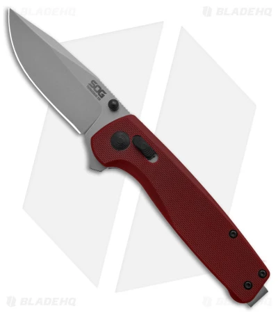 SOG Terminus XR Lock Knife Crimson Red G-10 (3" Stonewash) TM1023-BX 3 SOG Terminus XR Lock Knife Crimson Red G-10 (3" Stonewash) TM1023-BX