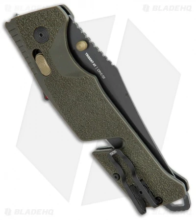 SOG Trident AT-XR Lock Knife OD Green Clip Point (3.7" Black) 5 SOG Trident AT-XR Lock Knife OD Green Clip Point (3.7" Black) - Image 3