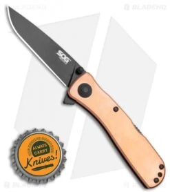 SOG Twitch II Spring Assisted Knife Copper (2.68" Black) TWI302-PB -Knife Center Shop SOG Twitch II Spring Assisted Knife Copper 2.68 Black TWI302 PB BHQ 116325 LS Bottlecap