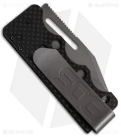 SOG Ultra C-Ti Money Clip Knife Carbon Fiber (2.8" Bead Blast) -Knife Center Shop SOG Ultra C Ti SOGAC79 BX jr side