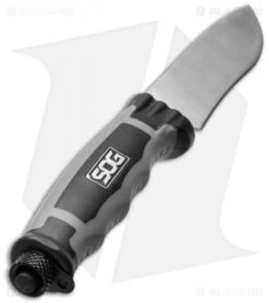 SOG Bladelight Camp Fixed Blade Knife W/ LEDs (4.50" Satin Plain) BLT21K -Knife Center Shop sog bladelight camp blt21k cp bottom