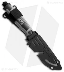 SOG Bladelight Fixed Blade Knife + Red LEDs (4.5" Black) BLT22K -Knife Center Shop sog bladelight camp blt21k side