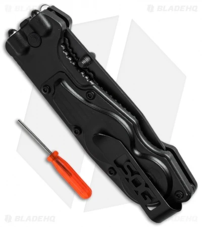 SOG Bladelight Folder Mini Black Knife + LED Flashlight (3" Black) BLT61-CP 4 SOG Bladelight Folder Mini Black Knife + LED Flashlight (3" Black) BLT61-CP - Image 2