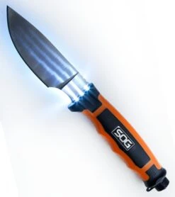 SOG Bladelight Hunt Fixed Blade Knife Orange (3.8" Satin) BLT20L 8 SOG Bladelight Hunt Fixed Blade Knife Orange (3.8" Satin) BLT20L -Knife Center Shop sog bladelight hunt blt20l cp whitelight