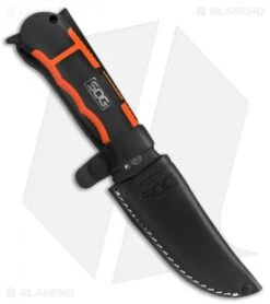 SOG Rotohook Clip Point Fixed Blade Knife (4.50" Satin Plain) HT101L -Knife Center Shop sog rotohook fixed ht101l sheath