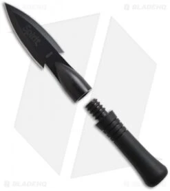 SOG Spirit Fixed Blade Knife + Nylon Sheath (4.25" Black) FS-01 -Knife Center Shop sog spirit fs01 n open