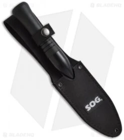 SOG Spirit Fixed Blade Knife + Nylon Sheath (4.25" Black) FS-01 -Knife Center Shop sog spirit fs01 n sheath