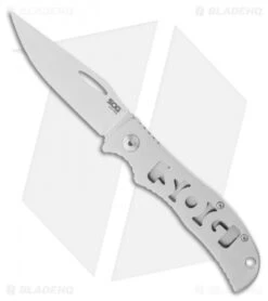 SOG SlipTron Folding Knife (3" Satin Plain) STR01