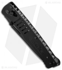 SOG Targa Tanto Folding Knife Black (3.50" Black) TG1002-BX -Knife Center Shop sog targa black tg1002 bx bottom cm