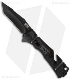 SOG Trident Elite Tanto Spring Assisted Knife (3.7" Black) TF104